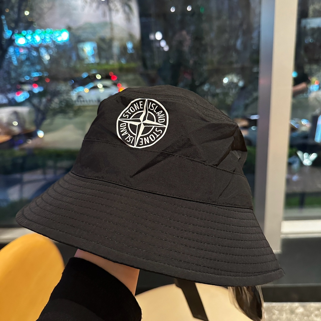 Stone Island Quick-drying Fabric Drawstring Basin Hat Sunhat