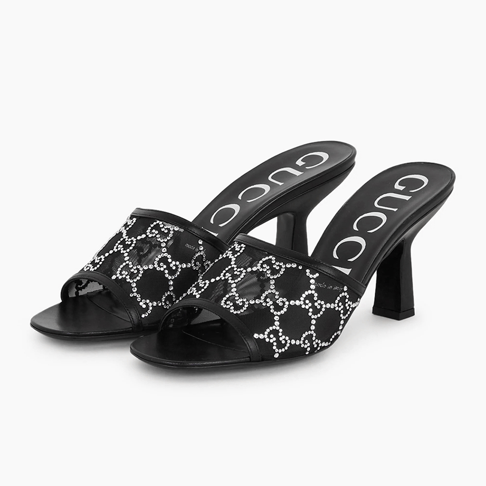 Gucci Mesh High heel Sandals Slide Sandal