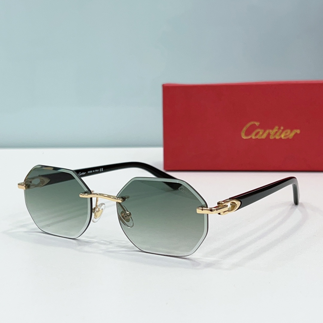 Cartier  Metal Leg Rimless sunglasses Top quality