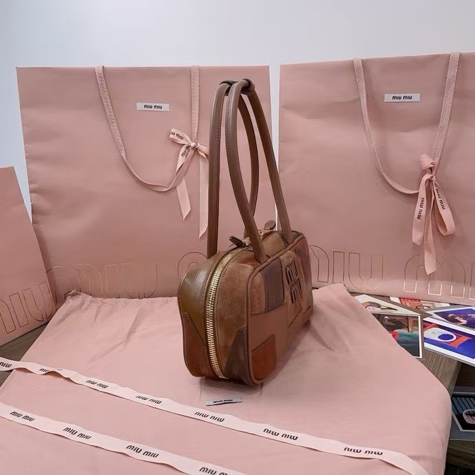 Miumiu Beau leather patch bag