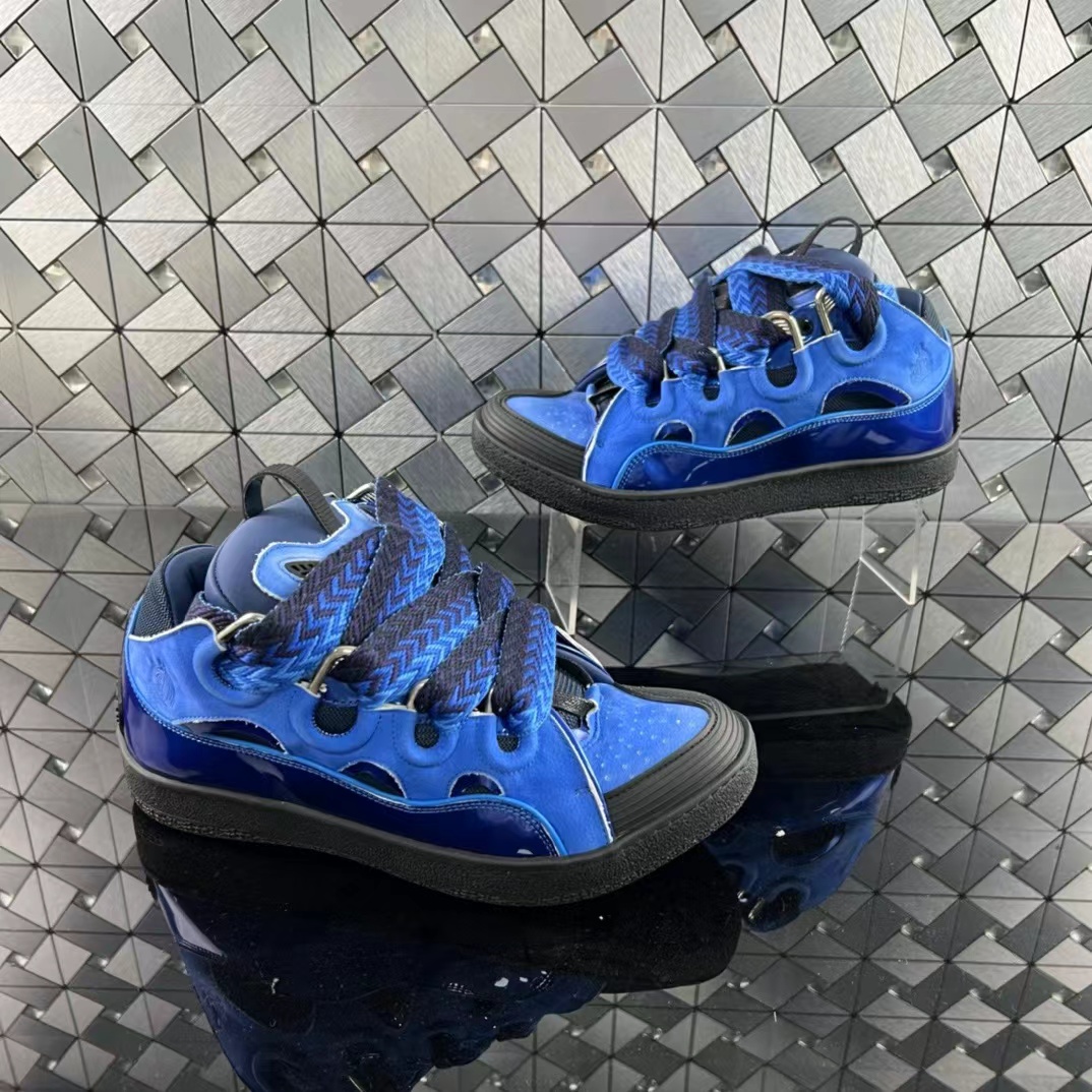 Lanvin LEATHER CURB SNEAKERS