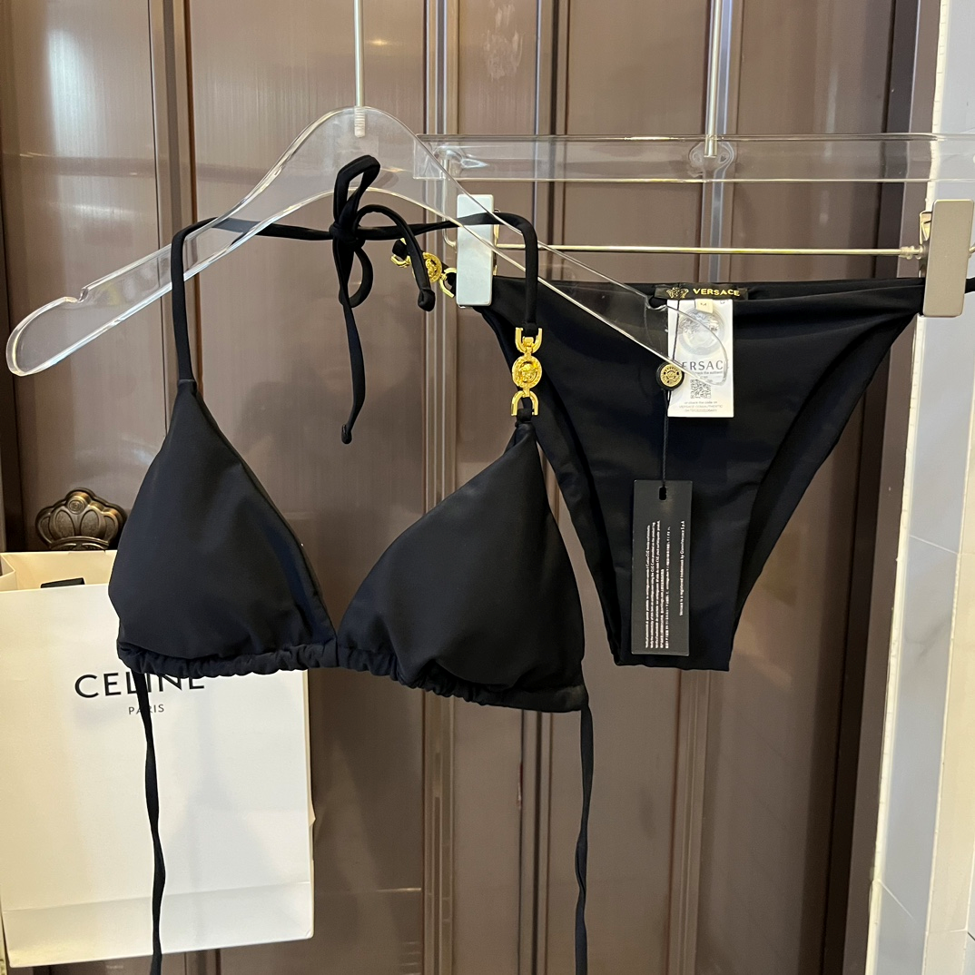 Versace Buckle Style Split Swimsuit Swimwear