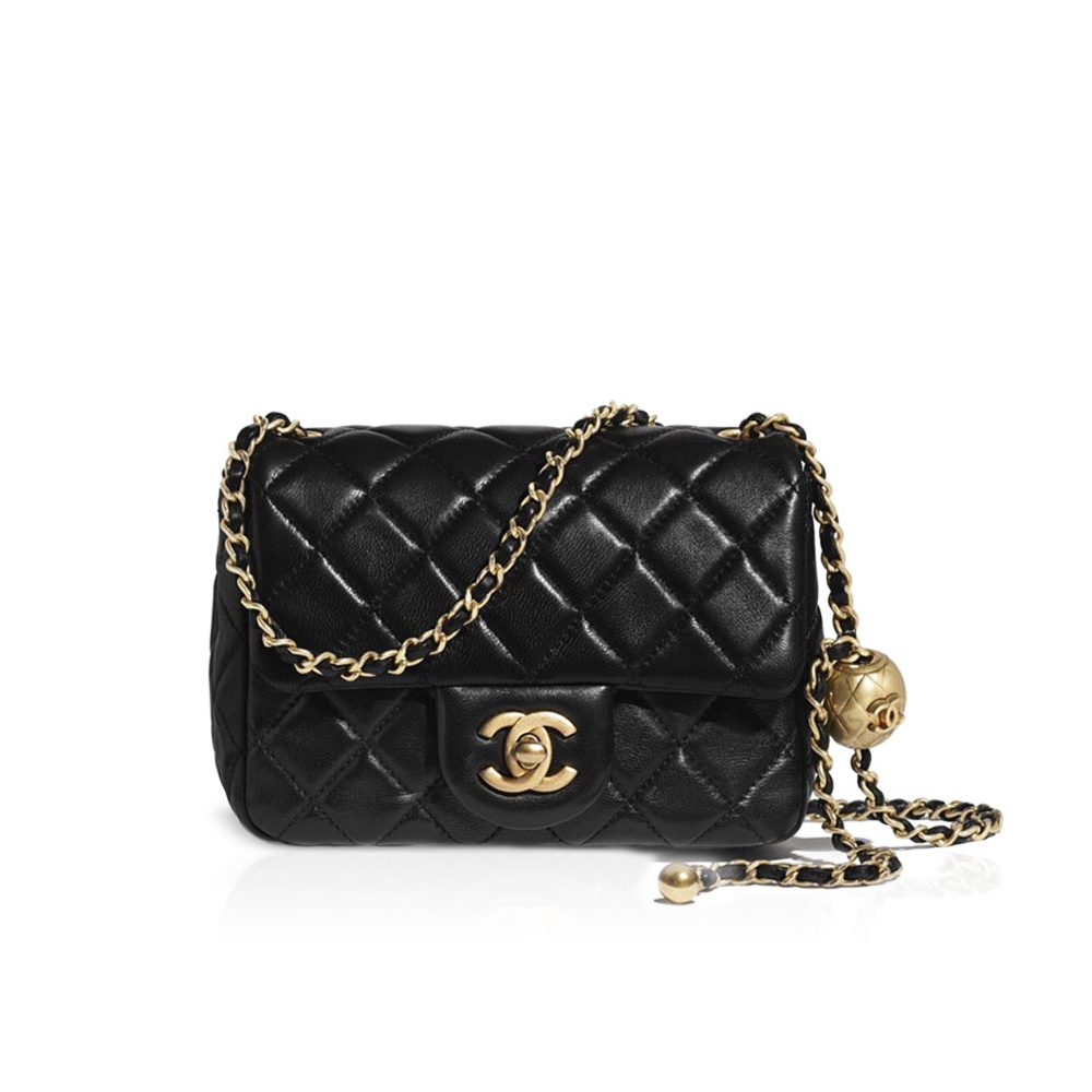 Chanel CF Calfskin Golden Ball 17CM