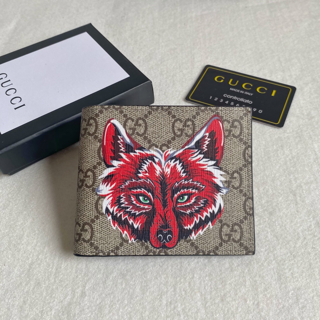 Gucci Unisex GG Supreme Printed Short Wallet