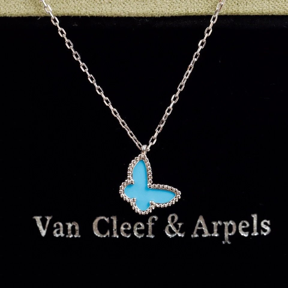 Van Cleef&Arpels VCA turquoise butterfly Necklace Jewelry