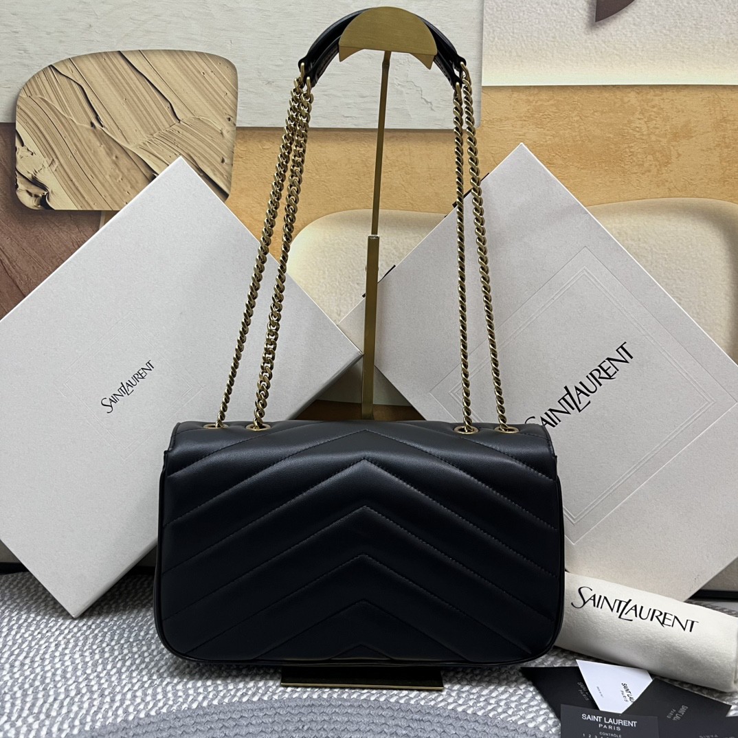 SAINT LAURENT YSL LOULOU medium bag in quilted lambskin