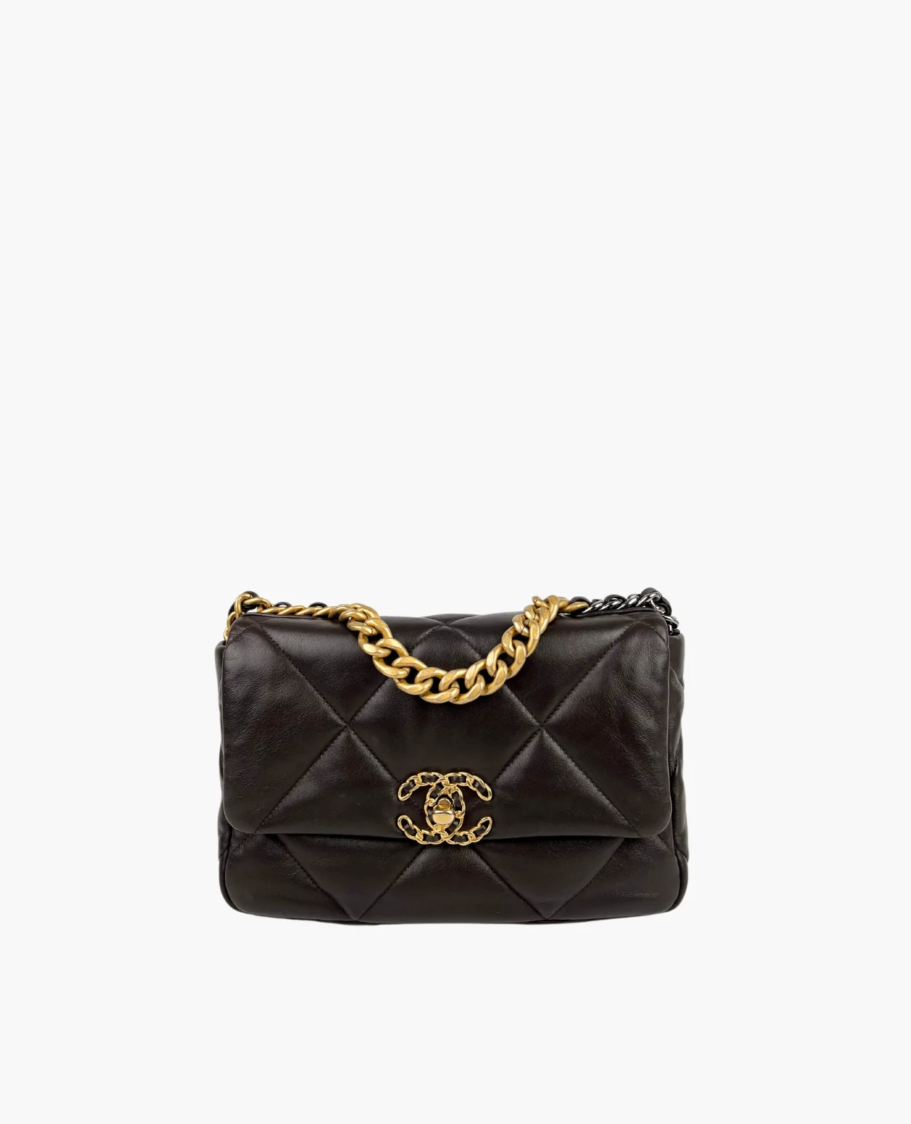 Chanel 19 Small Chocolate Brown
