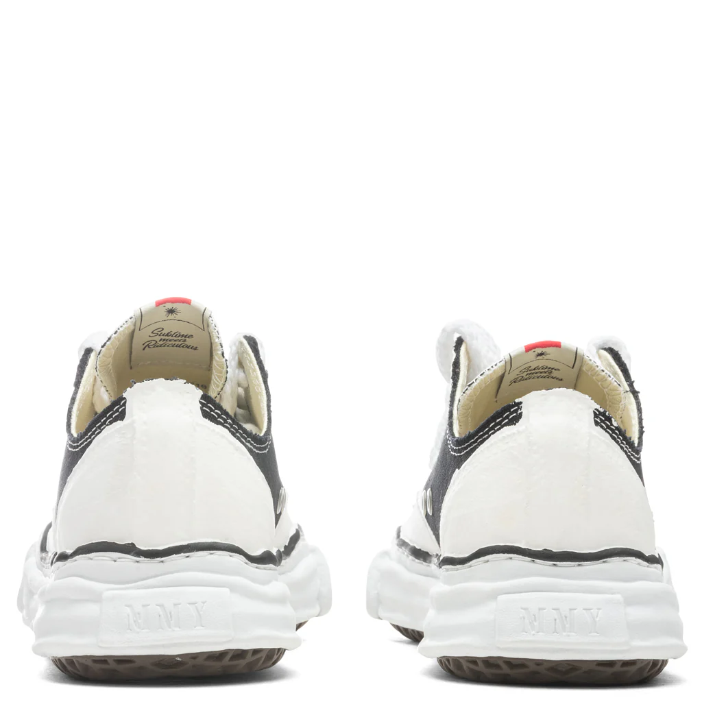 MIHARA YASUHIRO Peterson Low OG Sole Rubber Painted Canvas Sneaker - Black/White