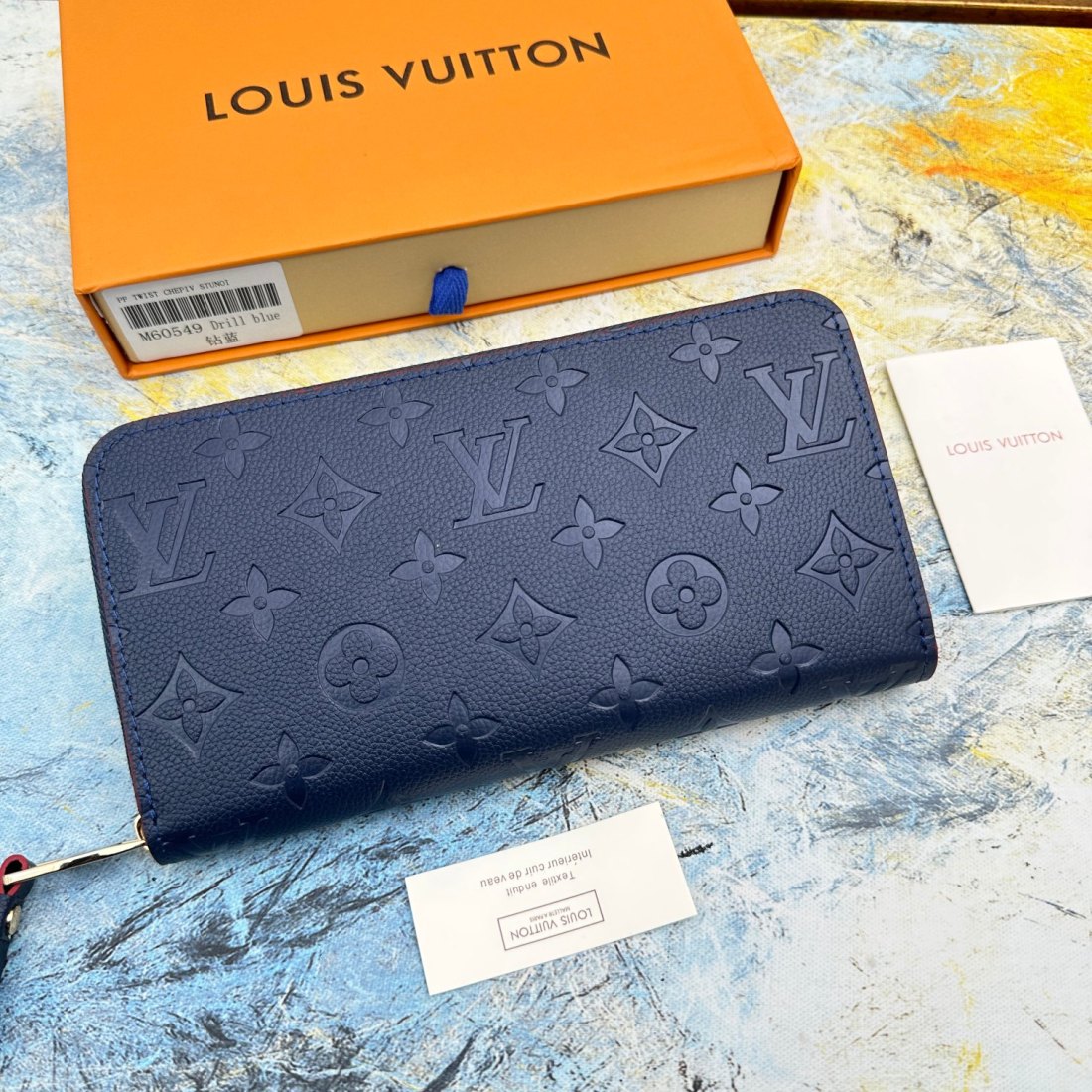 Louis Vuitton LV Zippy Embossed Cowhide Wallet