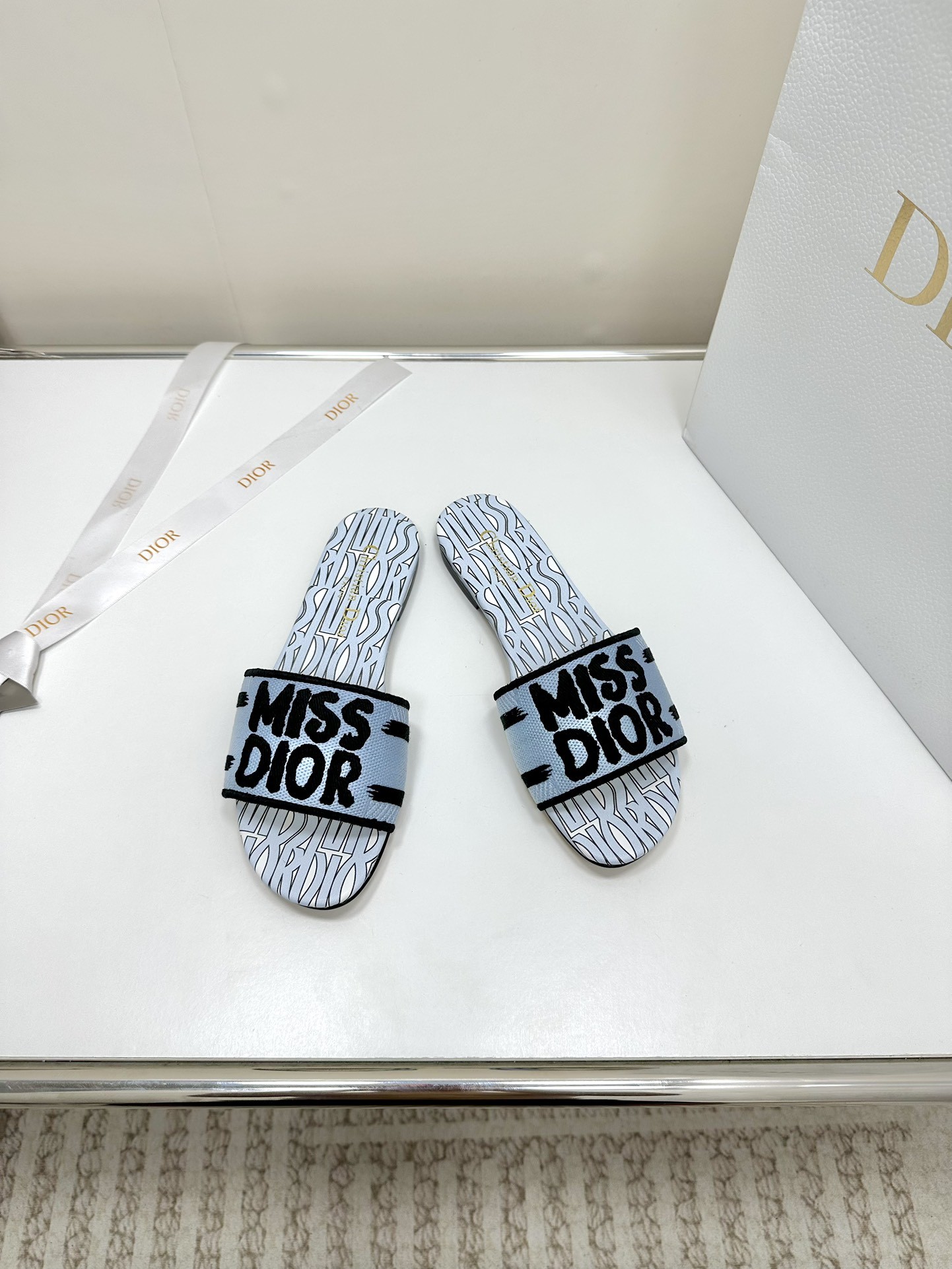Dior miss Dior flat slippers