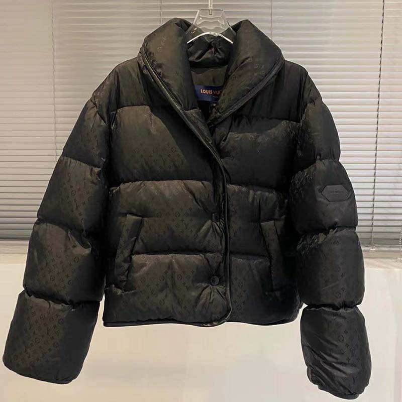 Louis Vuitton LV Women Down Jacket Silky Nylon Satin Louis Vuitton Patch