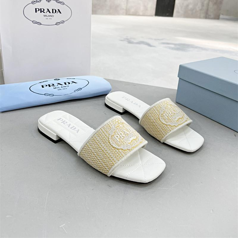 Prada Comfortable Flip-Flops Slide Sandal