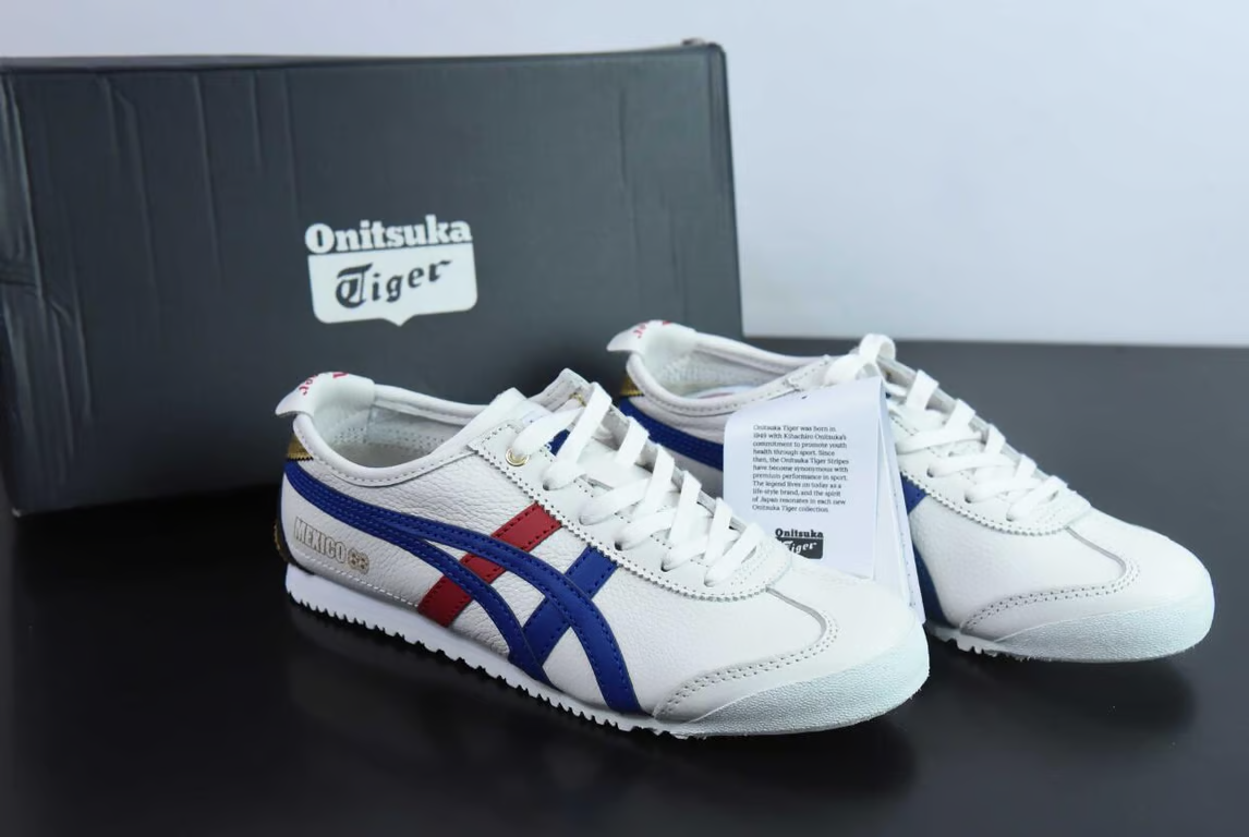 Asics Mexico 66 White Dark Blue Gold