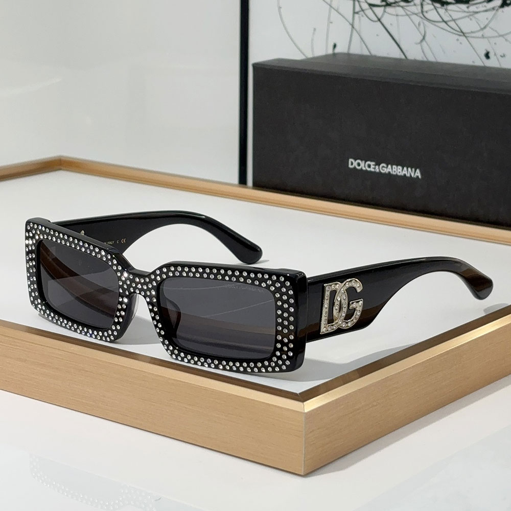 DOLCE & GABBAN DG Small Box Logo Mirror leg  Sunglasses Top quality