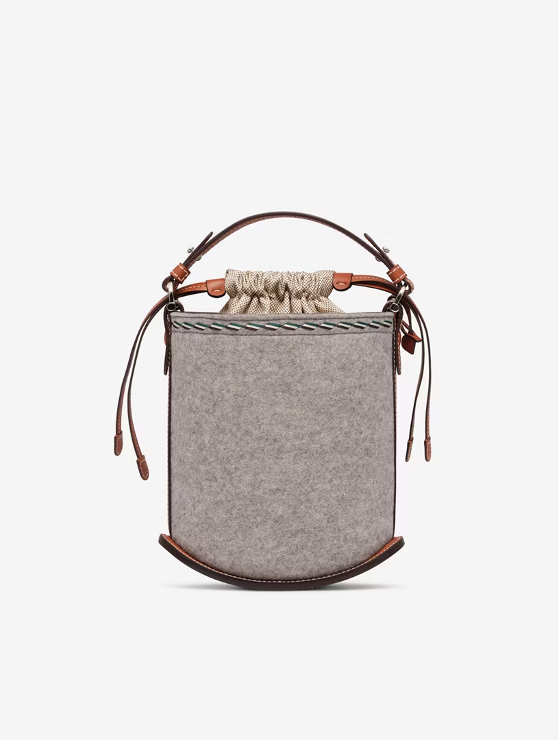 DELVAUX Pin Mini Bucket Felt Supple Calf