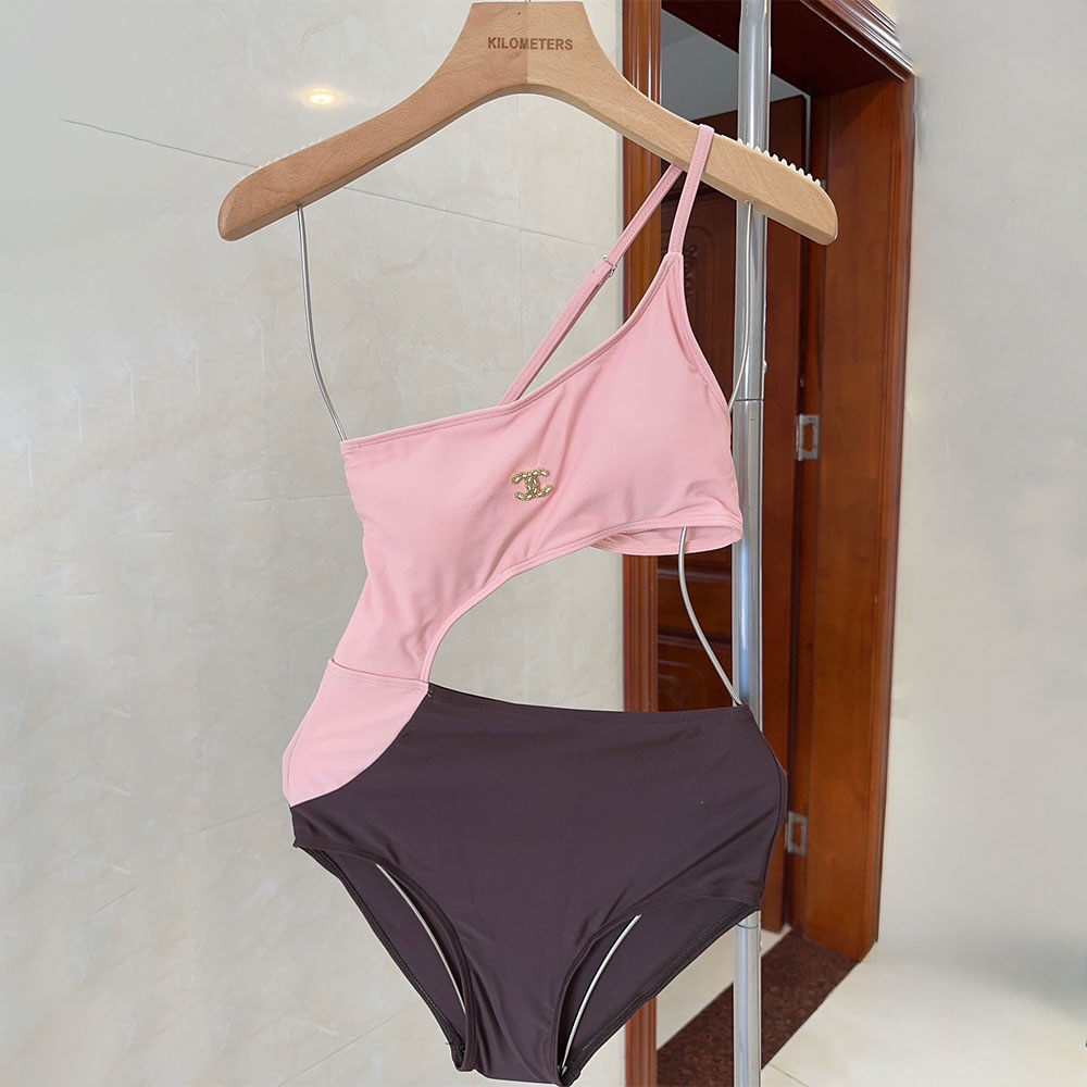 Chanel Suspender One-piece Swimsuit Swimwear