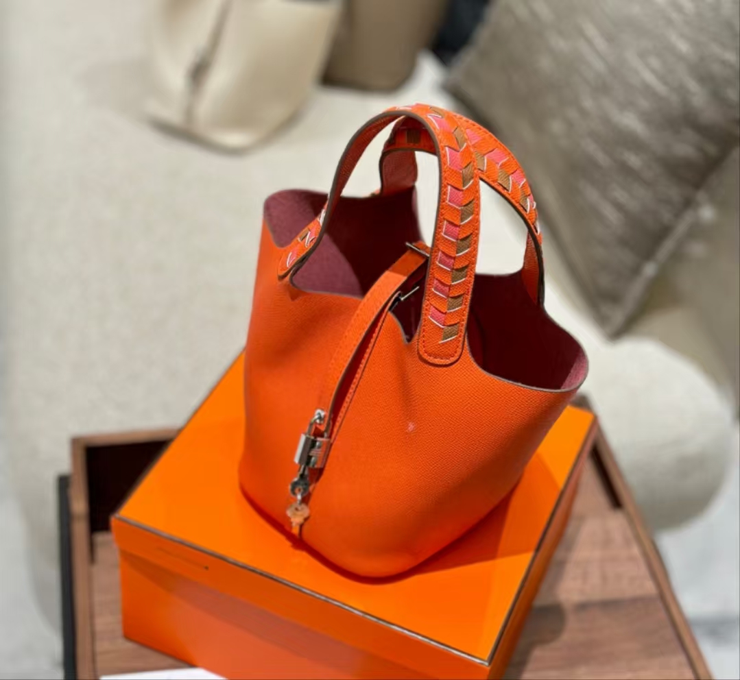 Hermes Basket Palm Pattern Leather