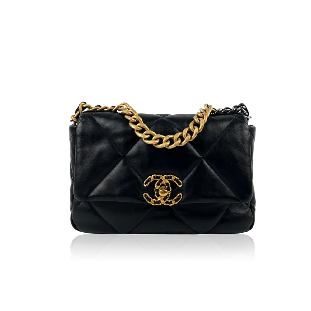 Chanel 19 Small Black Lambskin