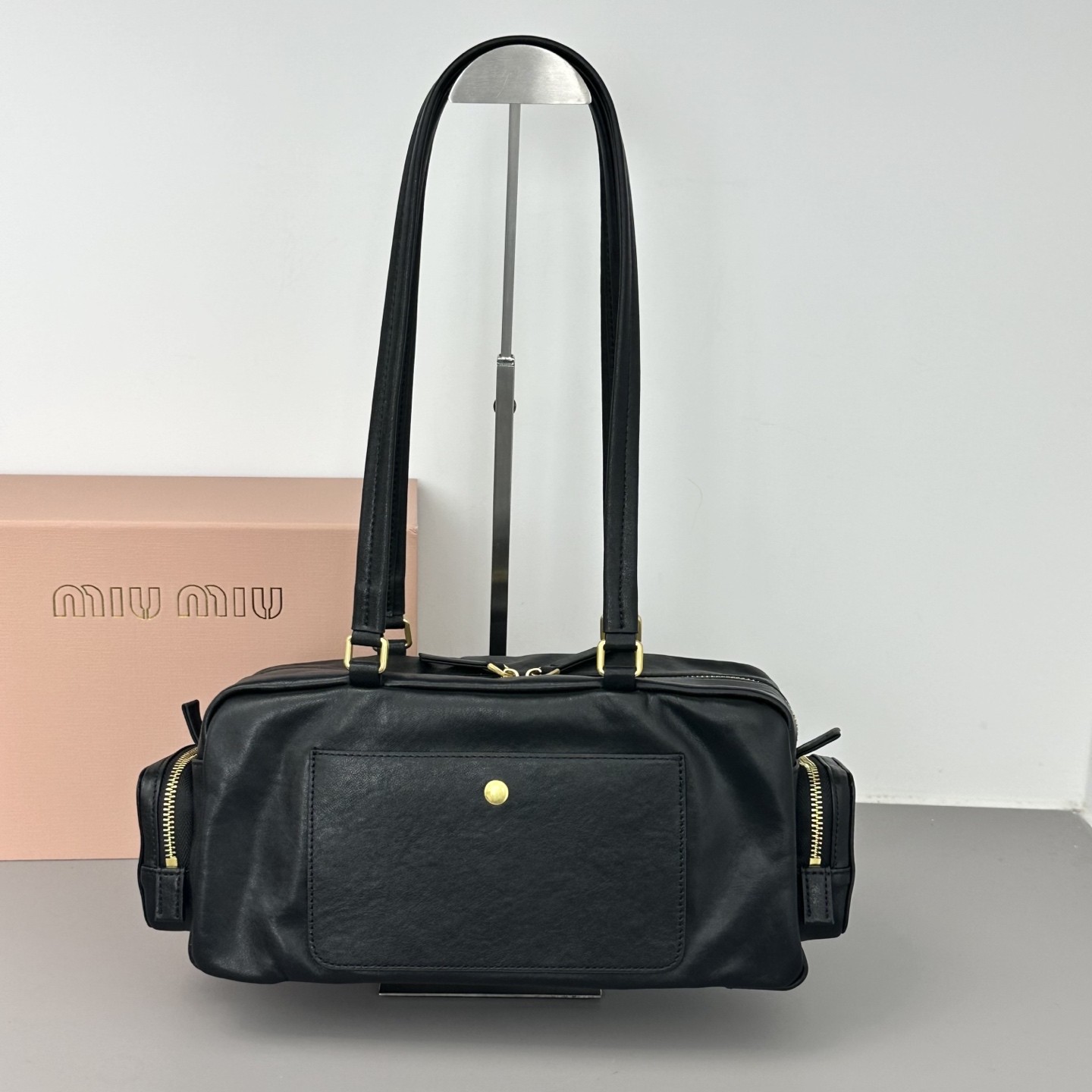 MiuMiu Pocket Bag in Washed Nappa Leather