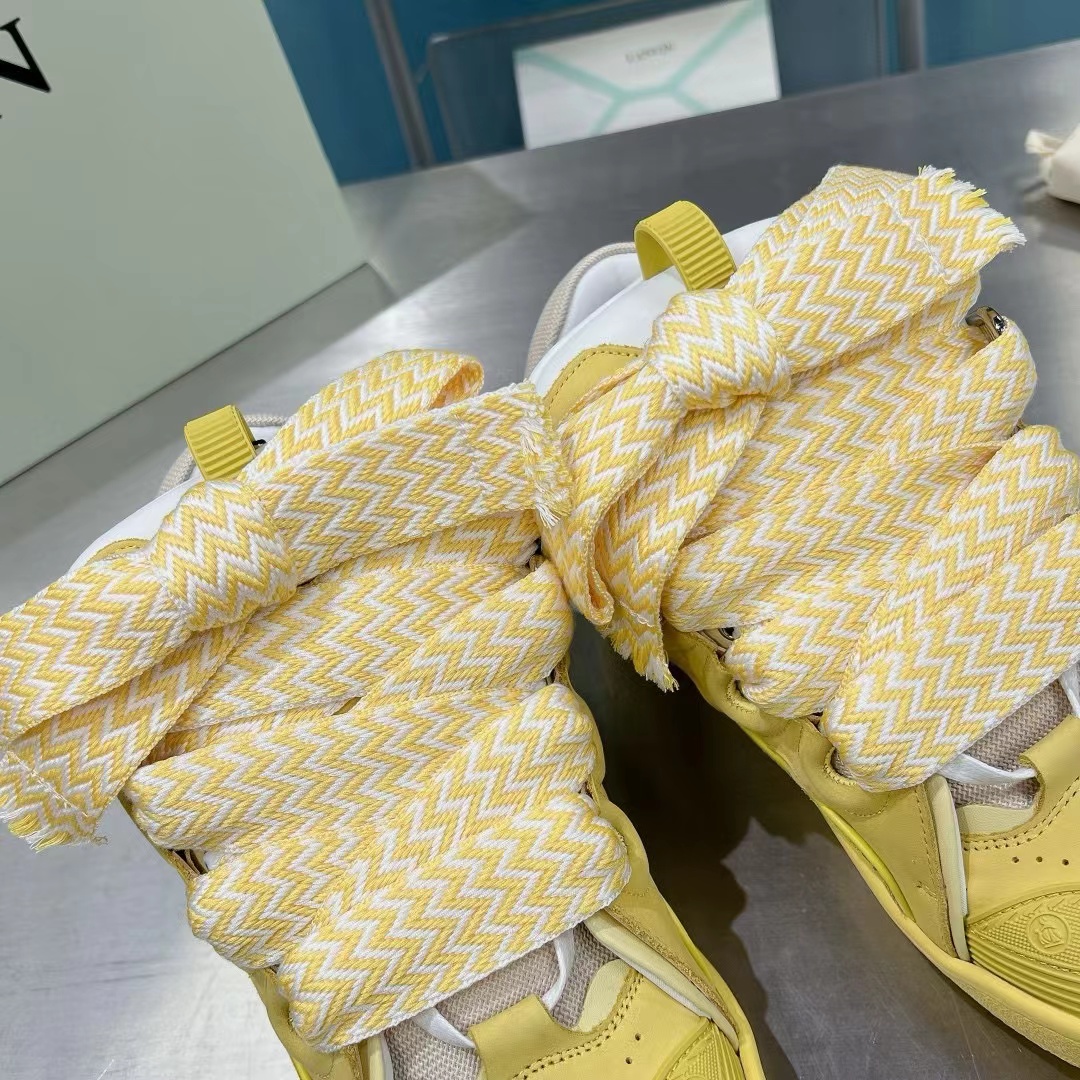 Lanvin LEATHER CURB SNEAKERS