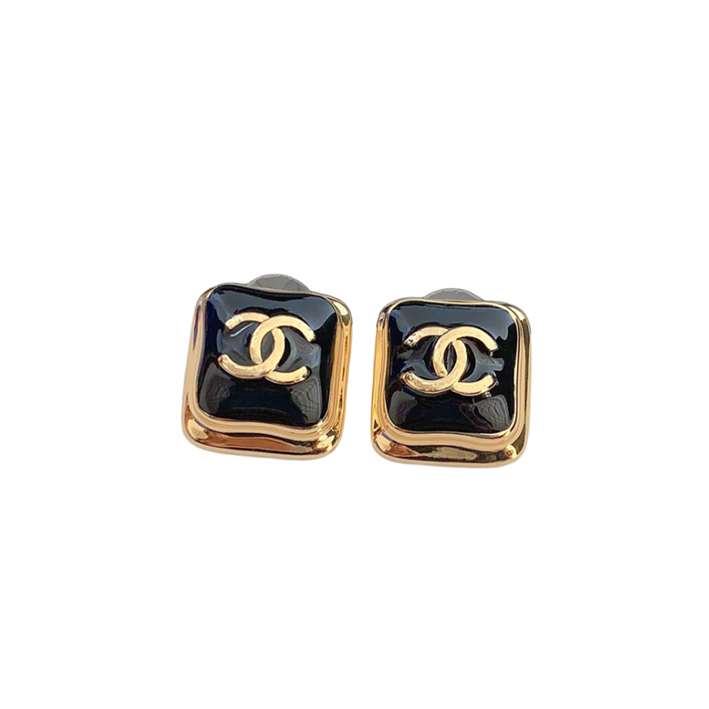 Chanel Black square earrings Jewelry