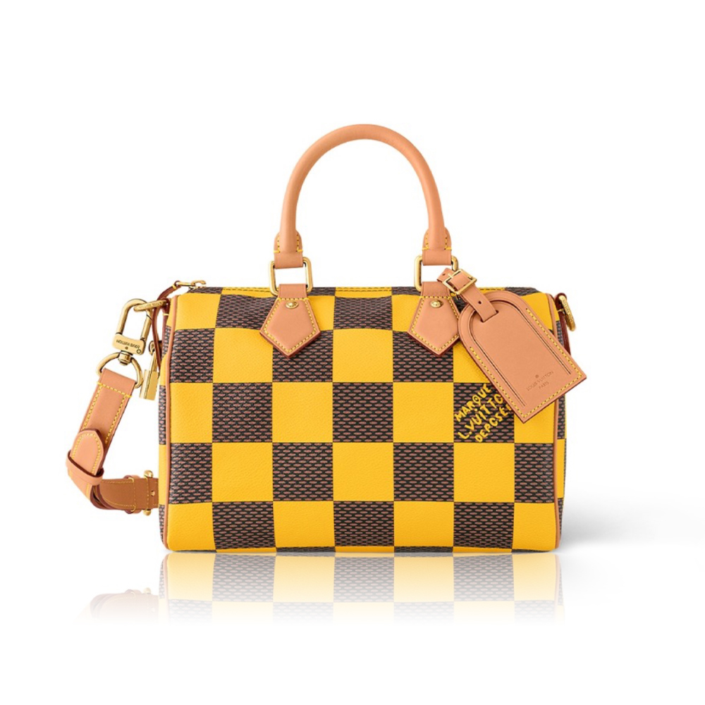 Louis Vuitton LV Speedy 25 Checkerboard Shoulder Bag Handbag