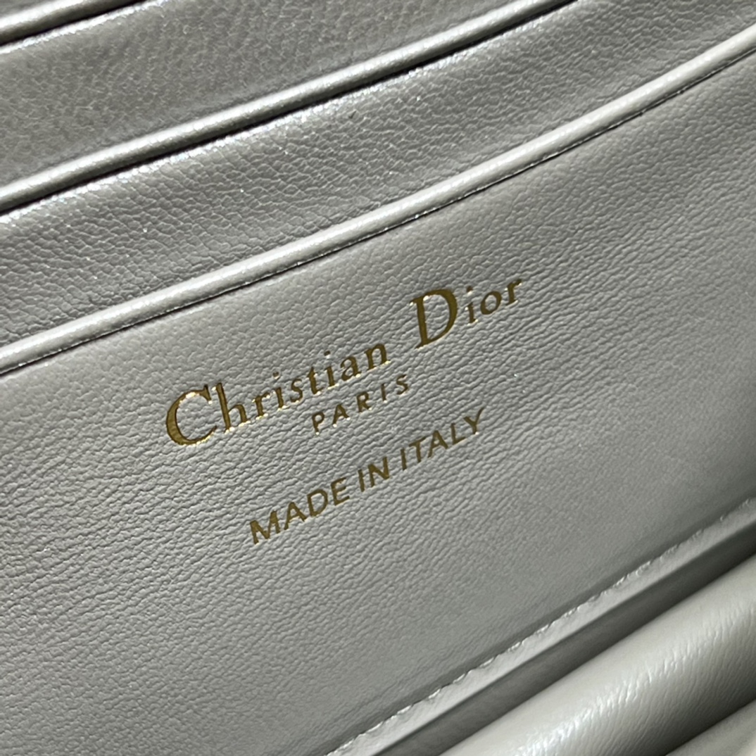 Dior Miss Mini Bag Metallic Gray Cannage Lambskin