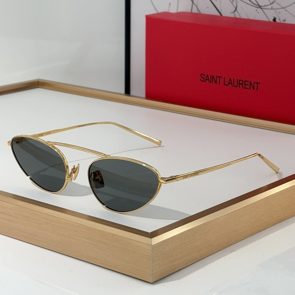 Saint Laurent YSL Metal Blackout anti-UV Sunglasses Top Quality