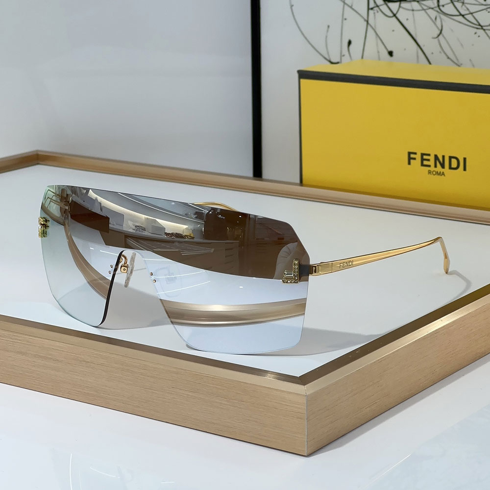 Fendi Aviator Rimless Sunglasses Top quality