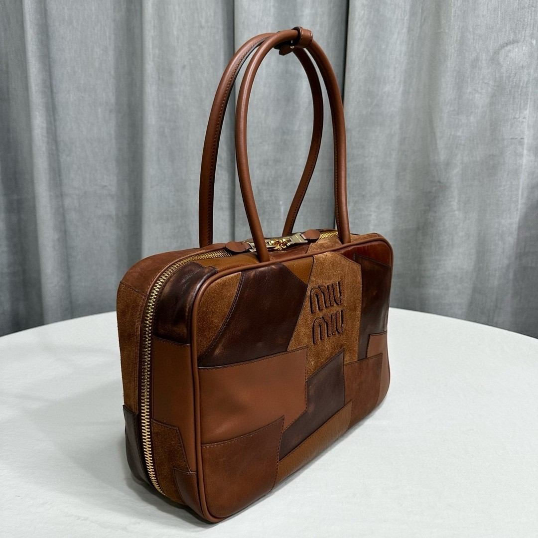 Miumiu Beau bag with leather patches