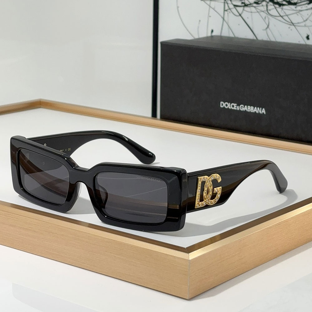DOLCE & GABBAN DG Small Box Logo Mirror leg  Sunglasses Top quality