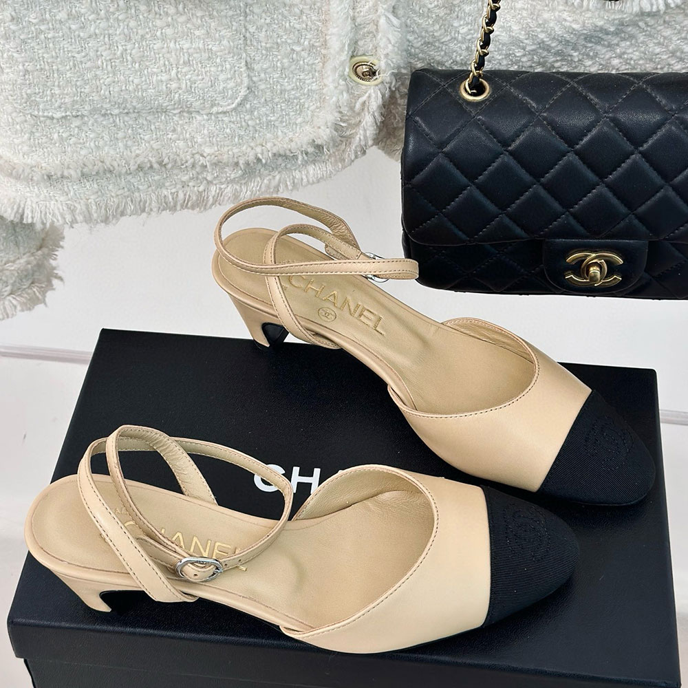 Chanel Lace-up heels Sandals Slide