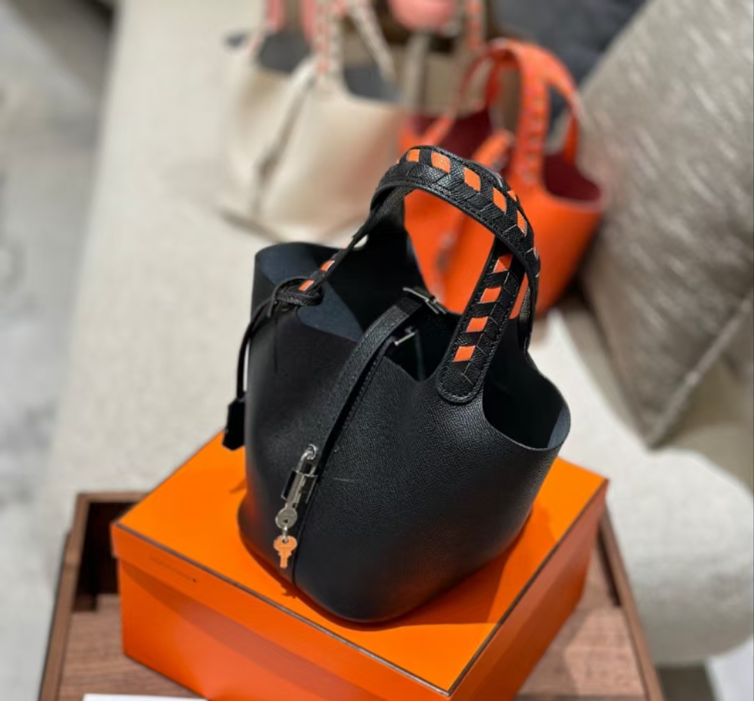 Hermes Basket Palm Pattern Leather