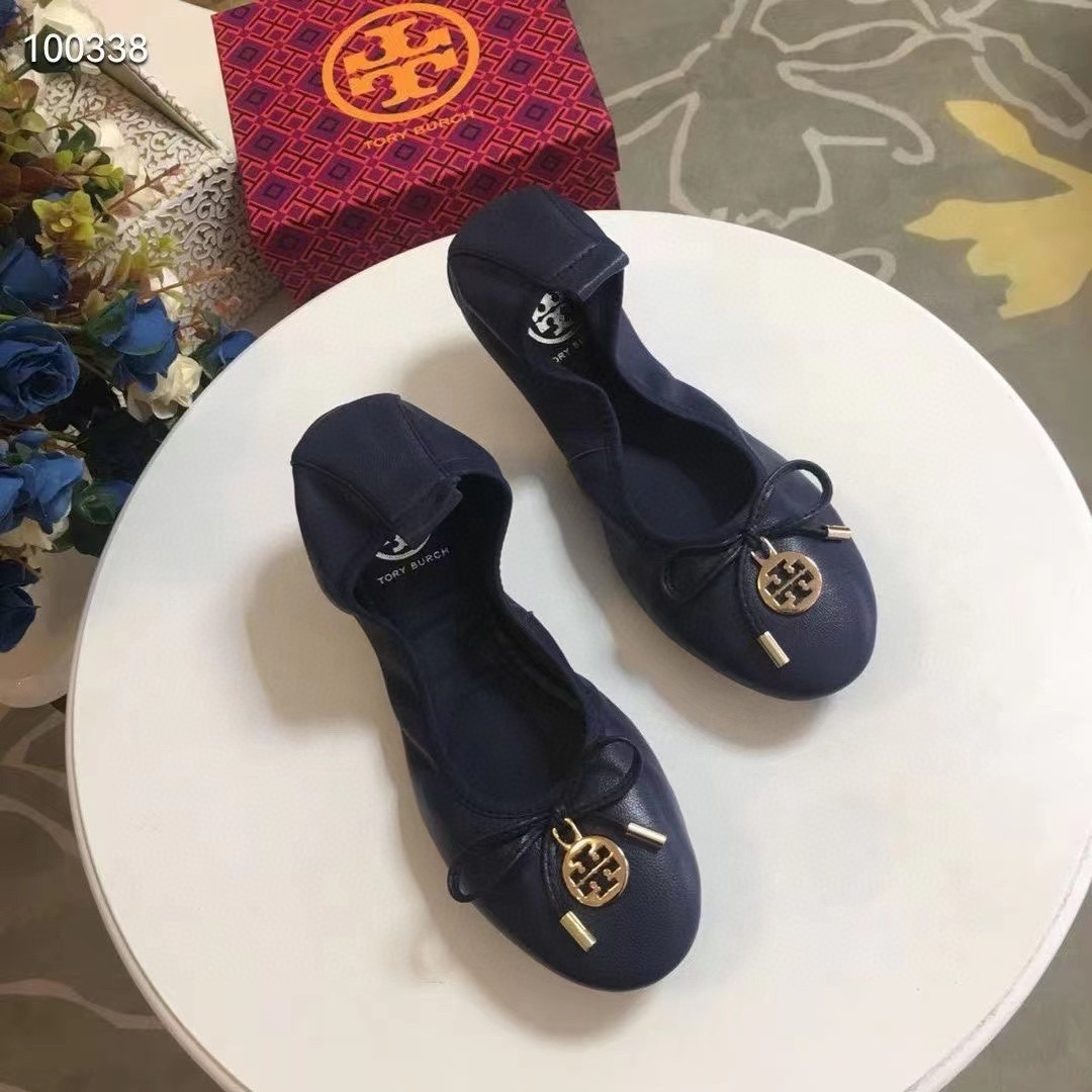 Tory Burch Leather Round Bow  Sandals Slide
