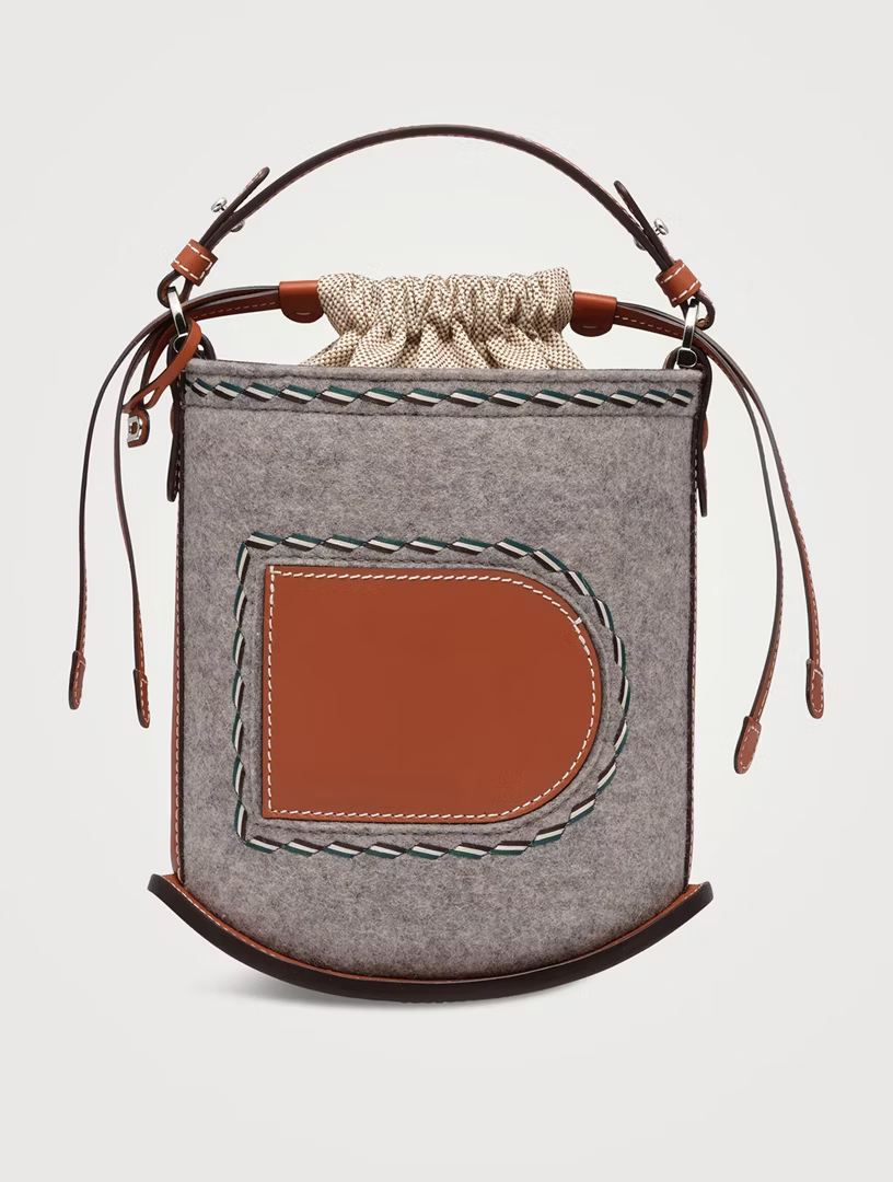 DELVAUX Pin Mini Bucket Felt Supple Calf