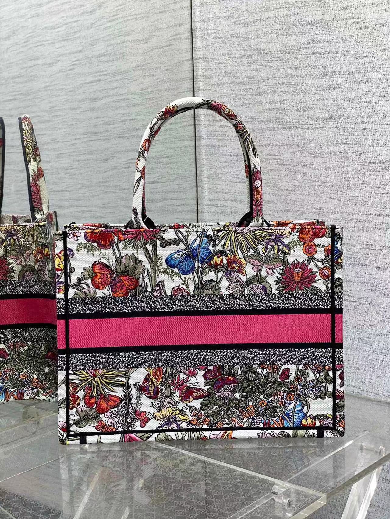 Dior Book Tote Embroider Medium Shoulder Bag Handbag