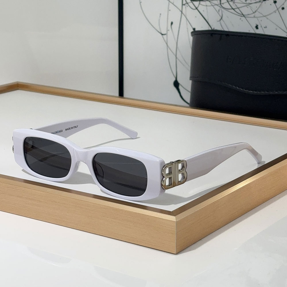 Balenciaga  Mirror leg Hollowed Out Logo   sunglasses Top quality