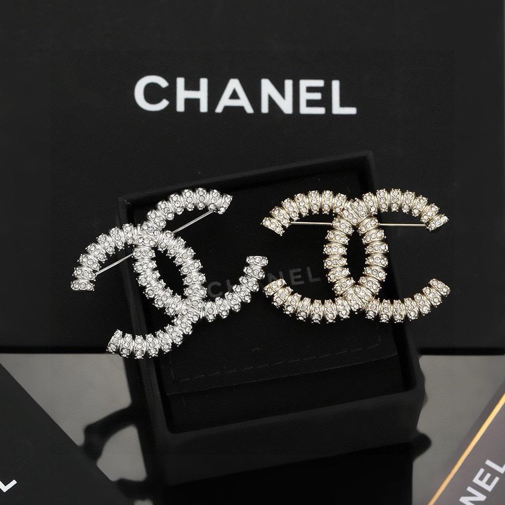 Chanel 23p crystal double c brooch Jewelry