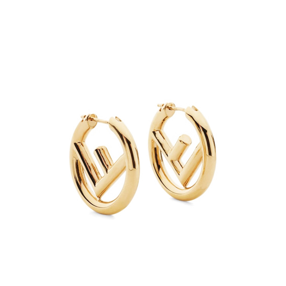 Fendi hollow letter earrings Jewelry