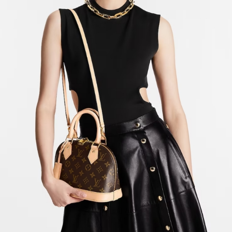 Louis Vuitton LV Alma BB PM Shoulder Bag Monogram Damier Ebene M53152