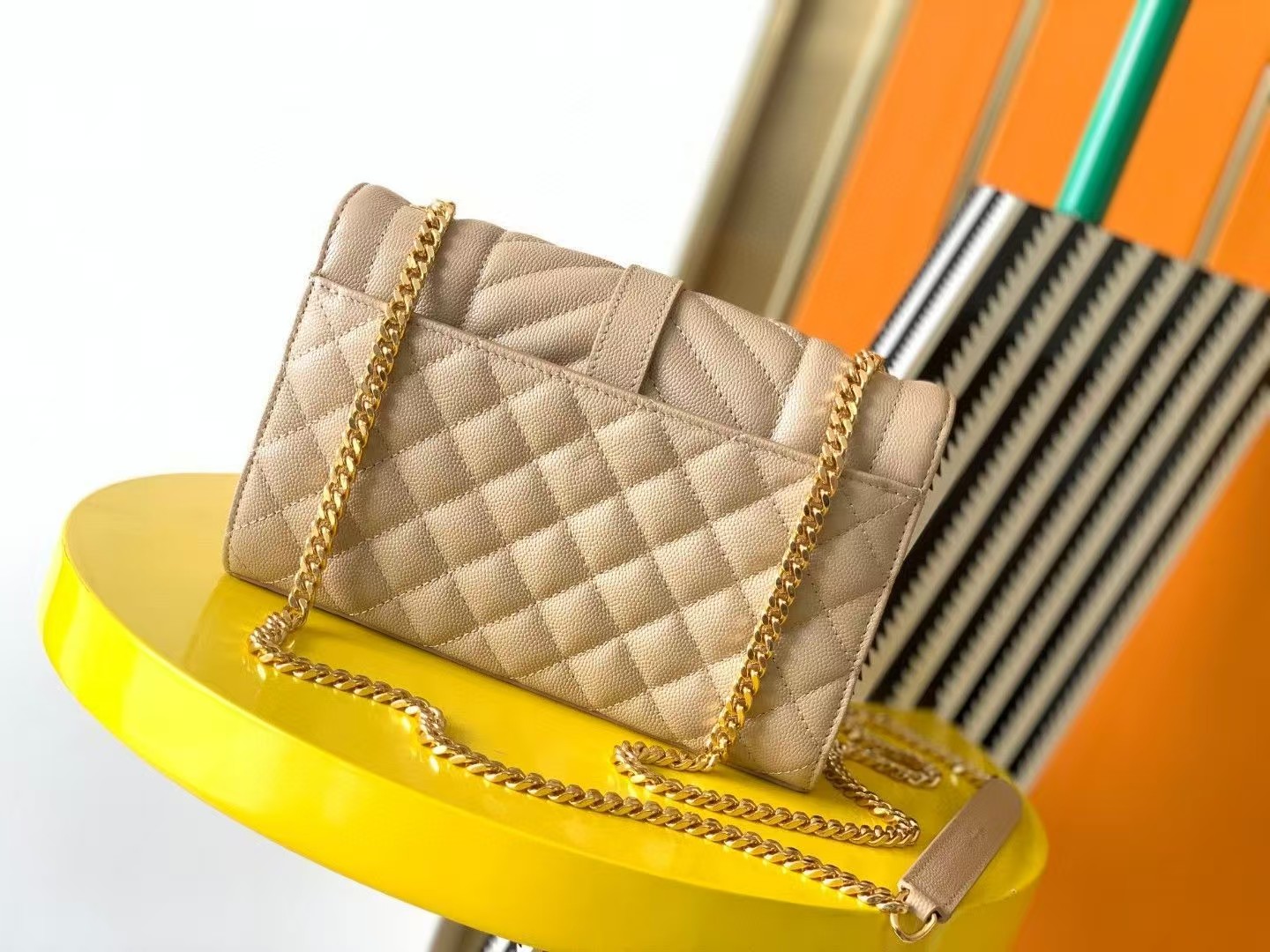 Saint Laurent YSL Envelope leather bag