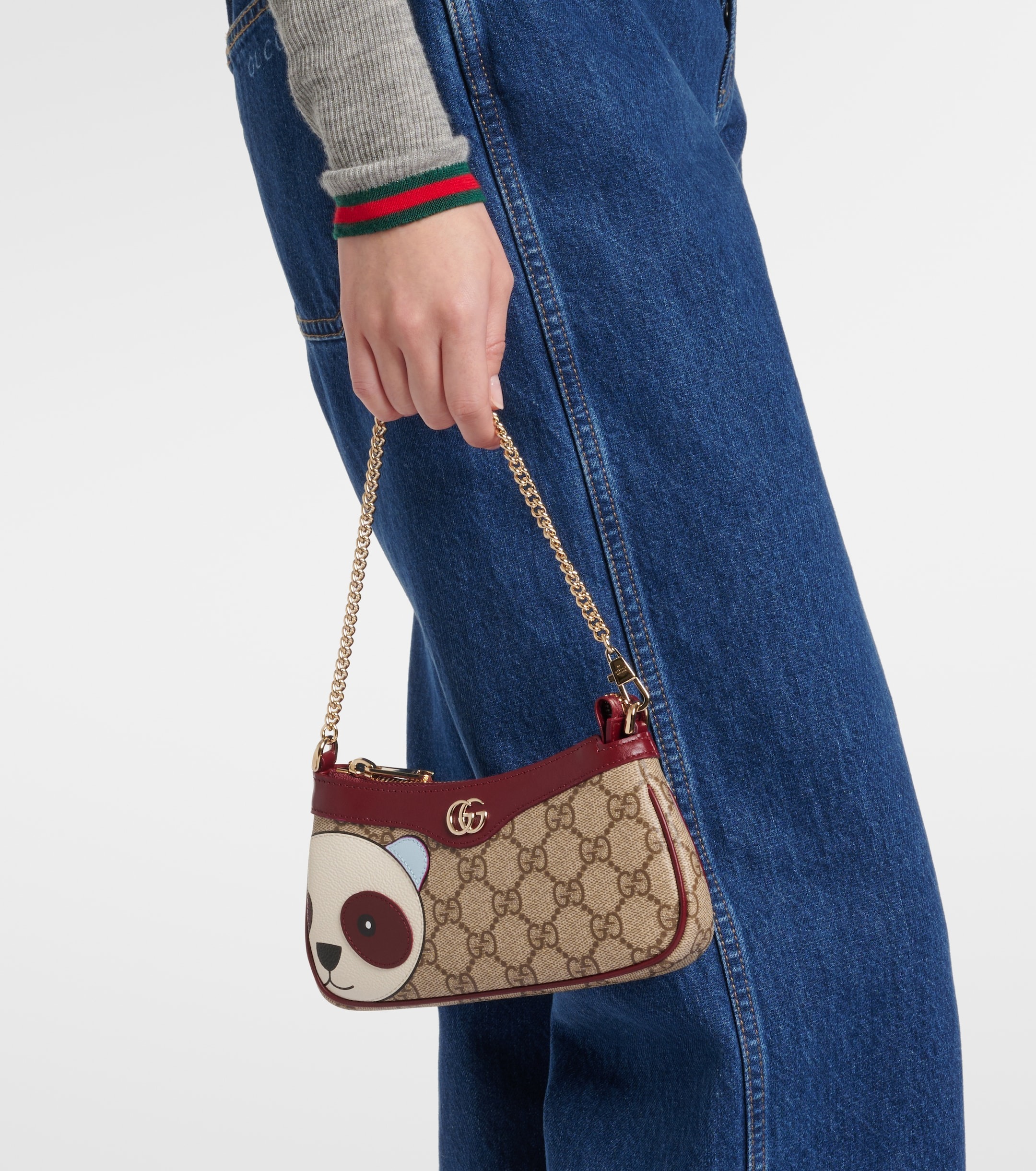 Gucci Mini panda-appliqué shoulder bag