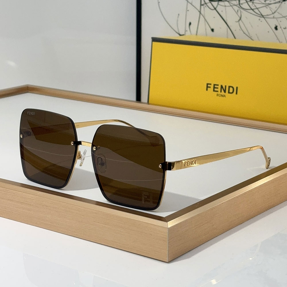 Fendi Butterfly Metal Frame Mirror Sunglasses Top quality
