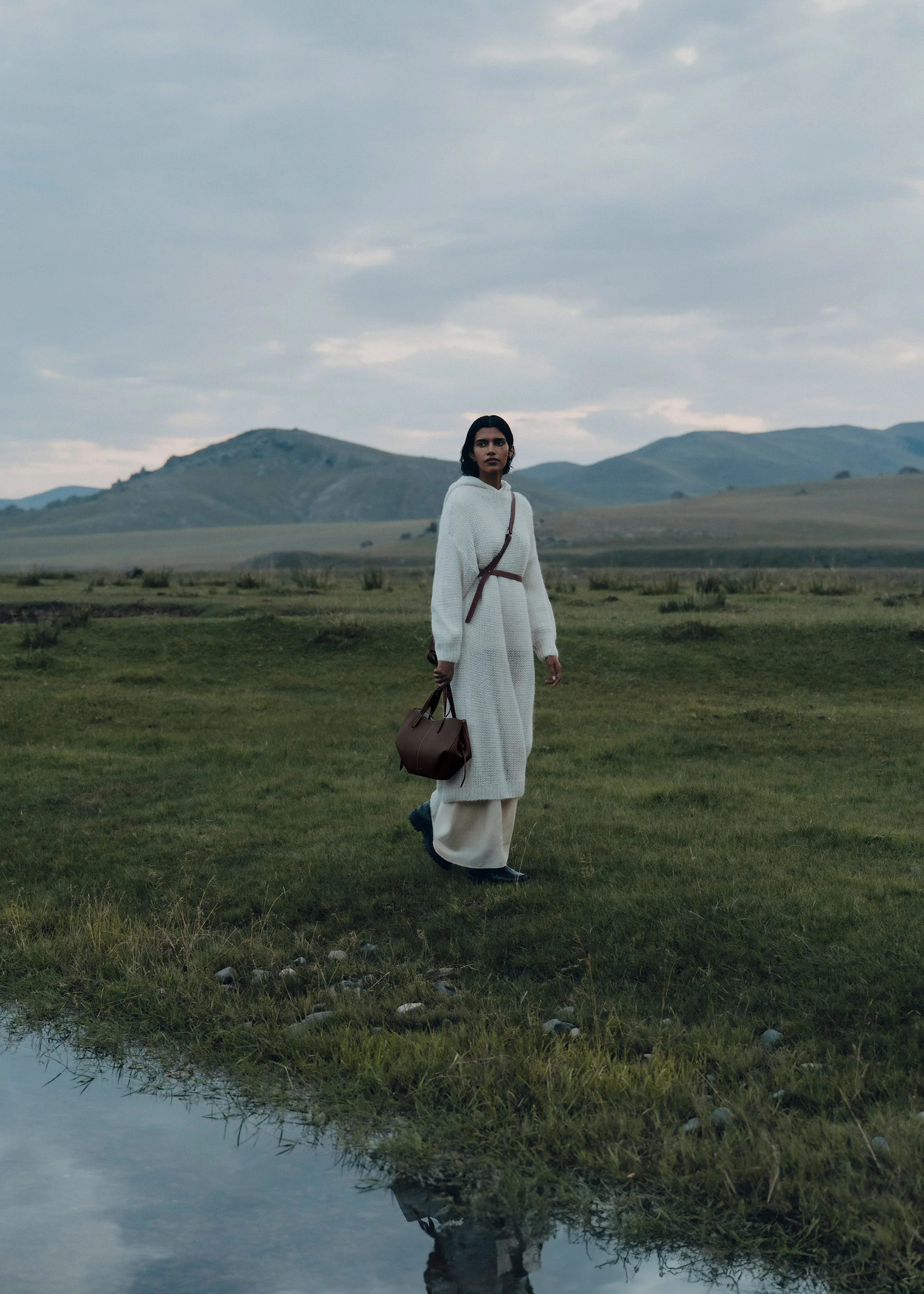 Polène Cyme Mini - Textured Ebony