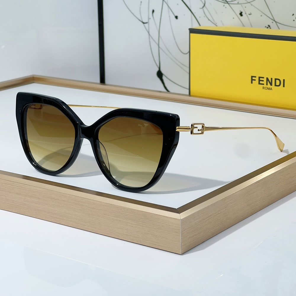 Fendi Thin-framed Sheet Metal on The Sides Sunglasses Top quality
