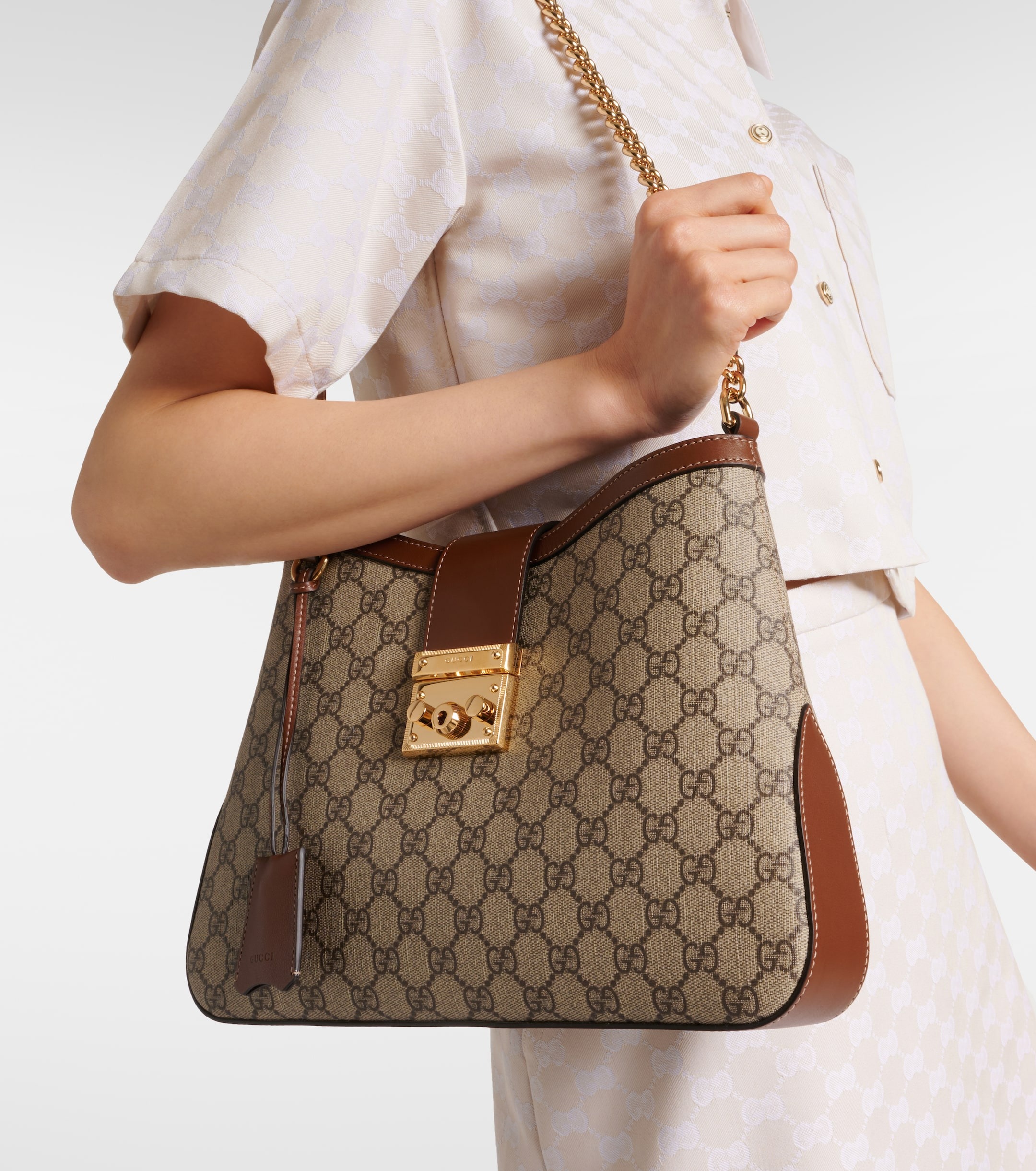 Gucci Padlock Medium Canvas shoulder bag
