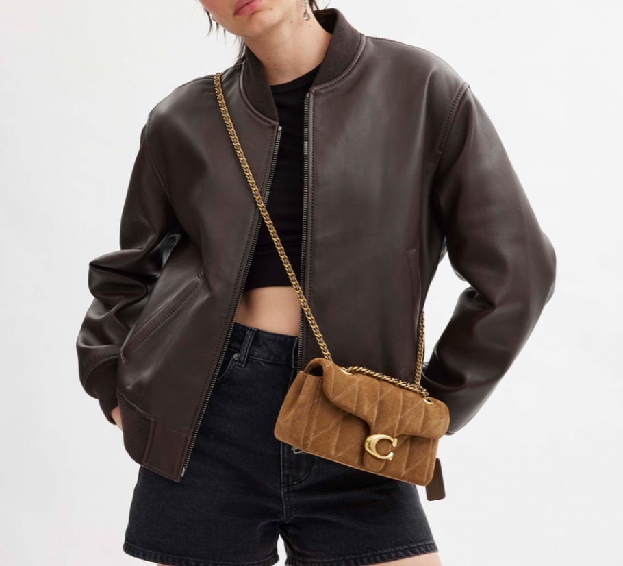 Coach Quilted Suede Tabby 20 Shoulder Bag