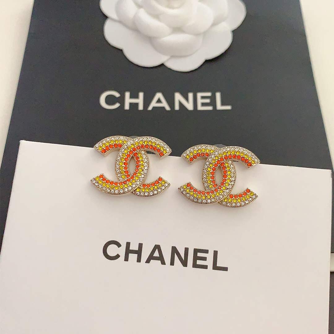 Chanel 3-color cc earrings Jewelry