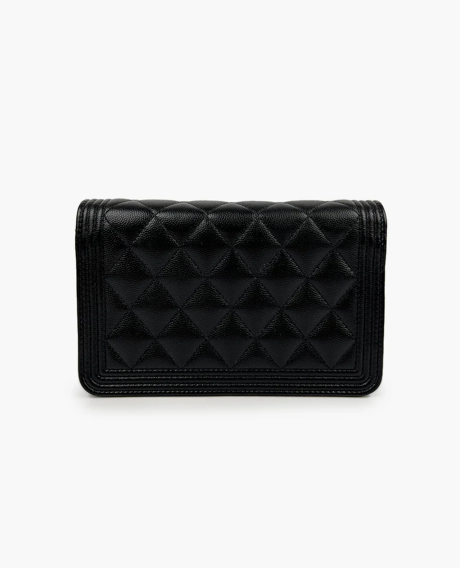 Chanel WOC Black Caviar The Boy Lock RHW
