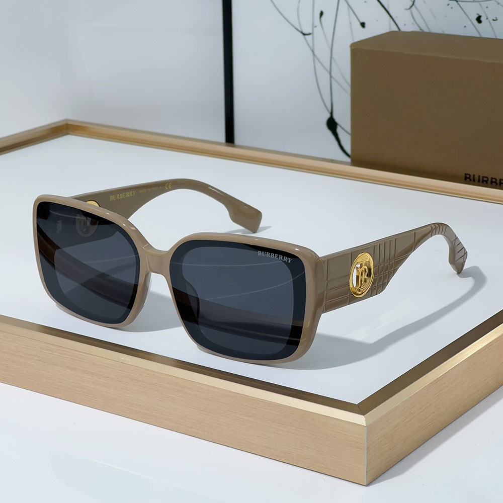 Buberry Mirror leg Hollowed out Logo Sunglasses Top quality